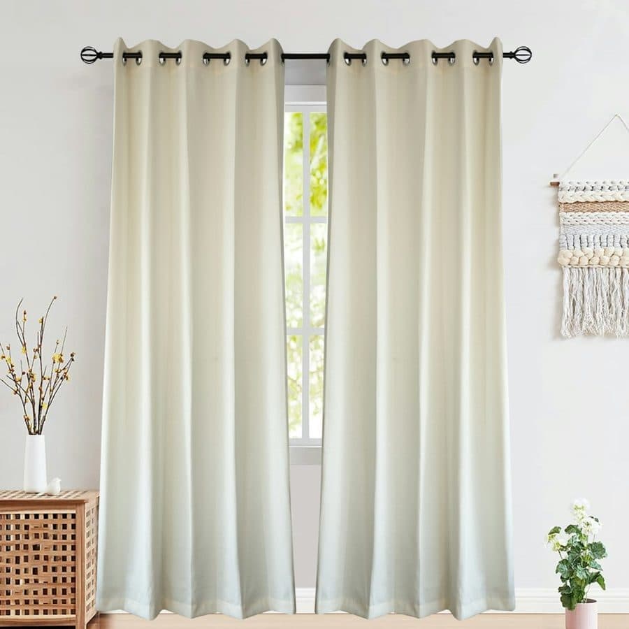 Ivory Linen Look Curtain